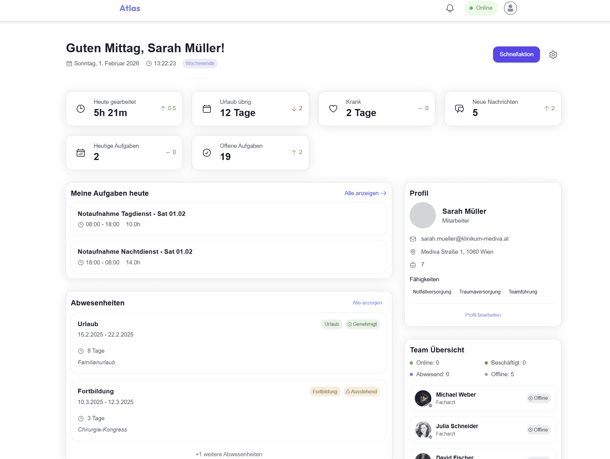 Atlas Dashboard - Automatische Dienstplanung